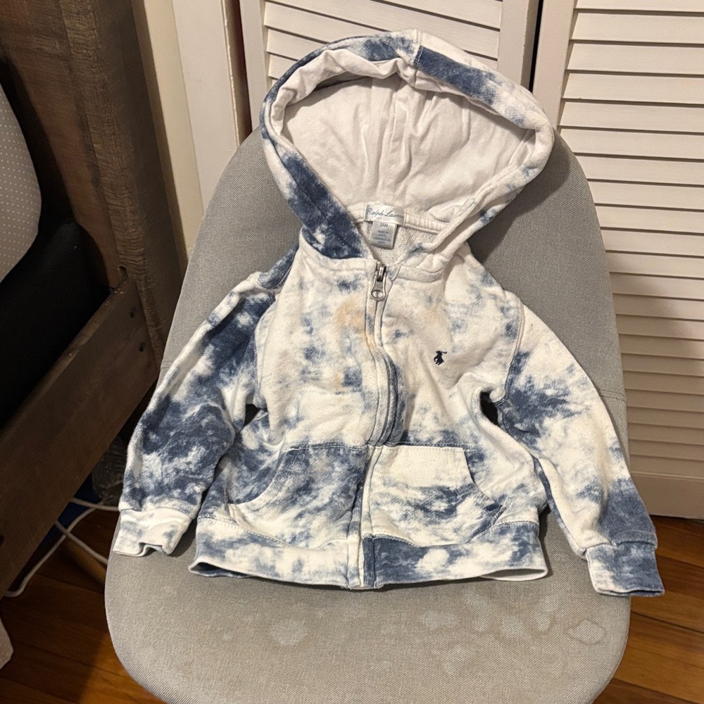 Ralph Lauren Indigo and White Hoodie
